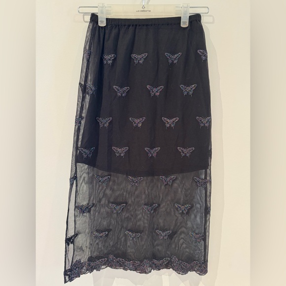 Fleur du mal butterfly silk skirt - Picture 6 of 6